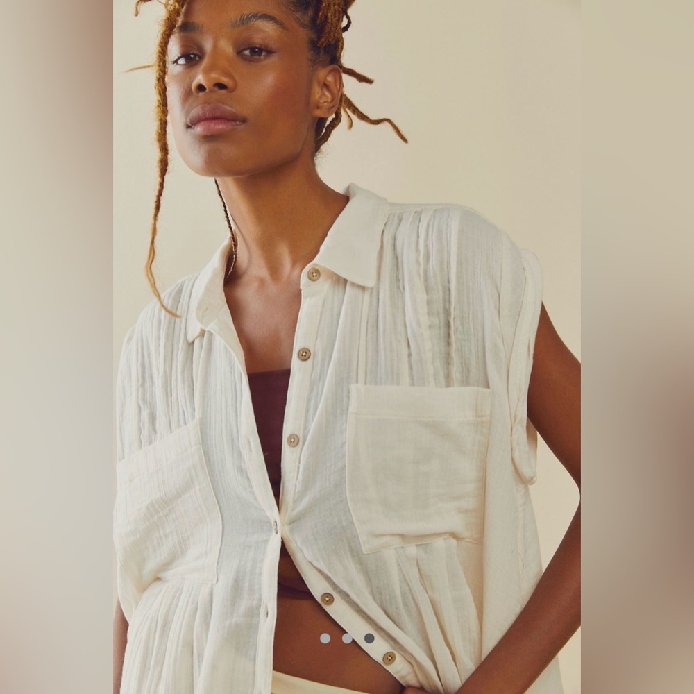 Free People Not So Basic Shirtdress tunic sz small
